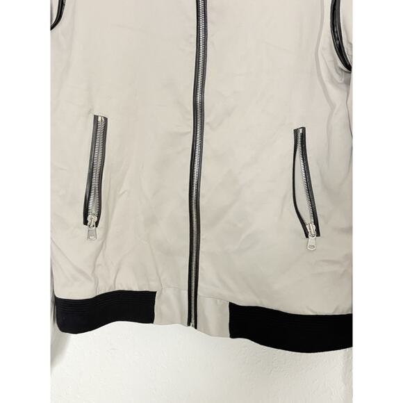 French Deal Paris Men’s Bomber Jacket Beige size 3xl - Picture 3 of 6